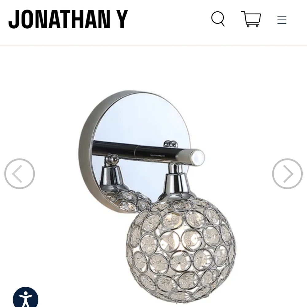 Jonathan Y - Crystal Wall Sconce